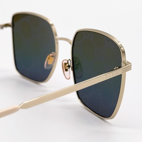 NEW GUCCI SUNGLASSES GG0802S 004 GOLD WOMEN EYEWEAR GUCCI main image 6